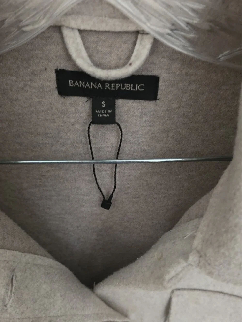 Banana Republic Light Beige Wool-Blend Shacket